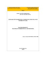 Integrated marketing communication plan knorr tet 2014