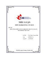 Chiến lược marketing mix của honda VN