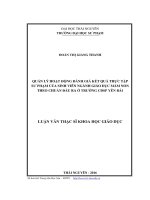 Quản lý hoạt động đánh giá kết quả thực tập sư phạm của sinh viên ngành giáo dục mầm non theo chuẩn đầu ra ở Trường CĐSP Yên Bái (LV thạc sĩ)