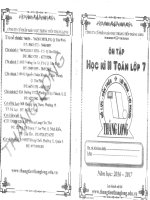 Ôn tập học kỳ 2 toán lớp 7 