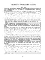 ĐỀ CƯƠNG KIỂM SOÁT Ô NHIỄM MÔI TRƯỜNG