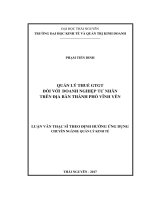 Quản lý thuế GTGT đối với Doanh nghiệp tư nhân trên địa bàn thành phố Vĩnh Yên (LV thạc sĩ)