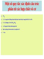 Một số quy tắc xác định cấu trúc phân tử các hợp chất vô cơ