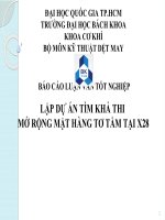 BÁO  CÁO TÌNH HÌNH PHÁT TRIỂN SẢN PHẨM NGÀNH DỆT MAY