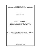 Quản lý thuế GTGT đối với doanh nghiệp tư nhân trên địa bàn thành phố vĩnh yên 