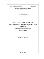 Quản lý nhà nước về đào tạo nguồn nhân lực điều dưỡng ở Việt Nam hiện nay (tt)