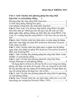 ĐỀ CƯƠNG AN TOÀN BẢO MẬT THÔNG TIN