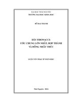 Dãy Fibonacci ước chung lớn nhất, hợp thành và đồng nhất thức (LV thạc sĩ)