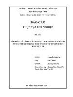 TÌM HIỂU VỀ CÔNG TÁC ĐO ĐẠC CỦA PHÒNG KIỂM TRA XỬ LÝ THUỘC TRUNG TÂM TẦN SỐ VÔ TUYẾN ĐIỆN KHU VỰC III