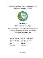 Nghiên cứu, đánh giá vai trò của hệ sinh thái rừng ngập mặn trong việc cải thiện sinh kế của cộng đồng ven biển  ở huyện Tiền Hải,tỉnh Thái Bình