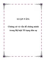 Luận văn chứng cứ và vấn đề chứng minh trong bộ luật tố tụng dân sự 