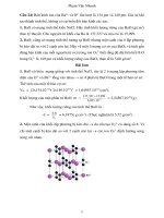 Giải bài tập cơ sở lý thuyết Hóa học vô cơ