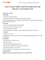 Giáo án mầm non đề tài: Bé đến thăm nhà bếp 