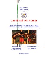 Đánh giá tiềm năng, thực trạng và giải pháp phát triển du lịch cộng đồng nam đông 
