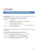 Listening to key words 