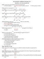 BÀI TẬP TRẮC NGHIỆM ÔN THI VẬT LÝ HỌC KỲ I
