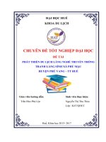 Phát triển du lịch làng nghề truyền thống tranh làng sình xã phú mậu  huyện phú vang TT huế 