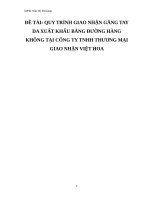 BÁO cáo THỰC tập QUY TRÌNH GIAO NHẬN GĂNG TAY DA XUẤT KHẨU BẰNG ĐƯỜNG HÀNG KHÔNG