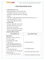 Giáo án bài hát: Lời chào buổi sáng 