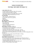 Giáo án Âm nhạc mầm non Bé chơi với nhạc cụ 