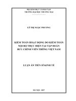 Kiểm toán hoạt động do kiểm toán nội bộ thực hiện tại tập đoàn bưu chính viễn thông việt nam