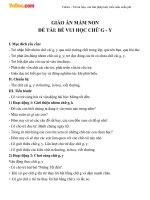 Giáo án đề tài Bé vui học chữ g  y 