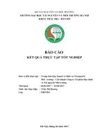 BÁO CÁO  KẾT QUẢ THỰC TẬP TỐT NGHIỆP TRẮC ĐỊA BẢN ĐỒ TẠI Trung tâm Quy hoạch và Dịch vụ Tài nguyên Môi trường – Chi nhánh Công ty Cổ phần Địa chính và Tài nguyên Môi trường