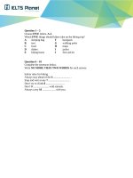 Listening practice 1307 