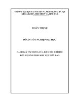 ĐÁNH GIÁ TÁC ĐỘNG CỦA BIẾN ĐỔI KHÍ HẬU ĐẾN HỆ SINH THÁI KHU VỰC CÔN ĐẢO
