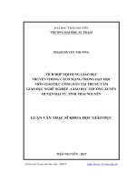 Tích hợp nội dung giáo dục truyền thống cách mạng trong dạy học môn giáo dục công dân tại Trung tâm giáo dục nghề nghiệp  giáo dục thường xuyên huyện Đại Từ, tỉnh Thái Nguyên (LV thạc sĩ)