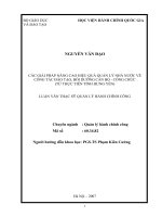 Các giải pháp nâng cao hiệu quả quản lý nhà nước về công tác đào tạo, bồi dưỡng cán bộ công chức từ thực tiễn tỉnh hưng yên