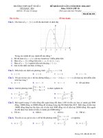 Đề thi khảo sát chất lượng môn Toán lớp 10