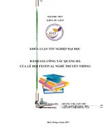 Đánh giá công tác quảng bá của lễ hội festival nghề truyền thống 2017 của UBND thành phố huế 