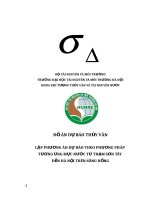 LẬP PHƯƠNG ÁN DỰ BÁO THEO PHƯƠNG PHÁP  TƯƠNG ỨNG MỰC NƯỚC TỪ TRẠM SƠN TÂY  ĐẾN HÀ NỘI TRÊN SÔNG HỒNG