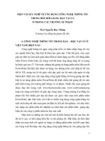 MỘT VÀI SUY NGHĨ VỀ ỨNG DỤNG CÔNG NGHỆ THÔNG TIN TRONG ĐỔI MỚI GIẢNG DẠY VẬT LÍ  Ở TRONG CÁC TRƯỜNG SƯ PHẠM