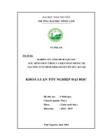 Nghiên cứu tình hình lợn con mắc bệnh phân trắng và biện pháp phòng trị tại công ty CP bình minh, huyện mỹ đức   hà nội  