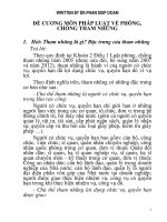 De cuong mon phap luat ve phong chong tham nhung