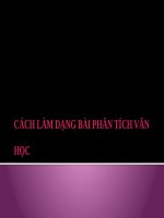 Phương pháp làm dạng bài phân tích văn học