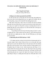 ỨNG DỤNG CÁC PHẦN MỀM TRONG GIẢNG DẠY HÌNH HỌC Ở CĐSP HÀ NỘI