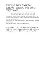 Cách lập tài khoản weibo Cách tạo tài khoản weibo