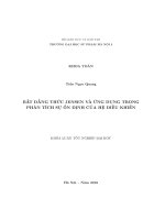 Bất đẳng thức Jensen và ứng dụng trong phân tích sự ổn định của hệ điều khiển (Khóa luận tốt nghiệp)