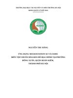 ỨNG DỤNG MICROSTATION SE VÀ FAMIS  BIÊN TẬP CHUẨN HÓA BẢN ĐỒ ĐỊA CHÍNH TẠI PHƯỜNG ĐỒNG XUÂN, QUẬN HOÀN KIẾM,  THÀNH PHỐ HÀ NỘI