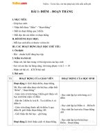 Giáo án Toán 1 chương 3 bài 1: Điểm  Đoạn thẳng 