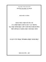 Khai thác một số yếu tố của phép biện chứng duy vật trong dạy học hình học 9 góp phần bồi dưỡng thế giới quan khoa học cho HS 