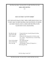 BÁO CÁO THỰC TẬP TỐT NGHIỆP: XÂY DỰNG KẾ HOẠCH THỰC HIỆN CHIẾN DỊCH NÂNG CAO  Ý THỨC BẢO VỆ MÔI TRƯỜNG CHO NGƯỜI DÂN VỀ ĐÁNH GIÁ HIỆN TRẠNG CHẤT LƯỢNG MÔI TRƯỜNG NƯỚC  TẠI HUYỆN TỨ KỲ, HẢI DƯƠNG