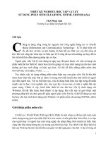 THIẾT KẾ WEBSITE HỌC TẬP VẬT LÝ SỬ DỤNG PHẦN MỀM ELEARNING XHTML EDITOR (eXe)