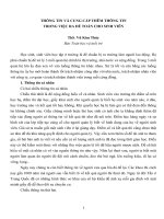 THÔNG TIN VÀ CUNG CẤP THÊM THÔNG TIN  TRONG VIỆC RA ĐỀ TOÁN CHO SINH VIÊN