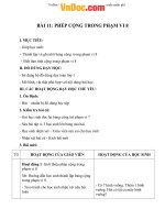 Giáo án Toán 1 chương 2 bài 11: Phép cộng trong phạm vi 8 