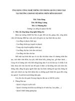 ỨNG DỤNG CÔNG NGHỆ THÔNG TIN TRONG QUẢN LÍ ĐÀO TẠO  TẠI TRƯỜNG CĐSP HÀ NỘI BẰNG PHẦN MỀM EDUSOFT