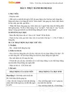 Giáo án Toán 1 chương 3 bài 3: Thực hành đo độ dài 